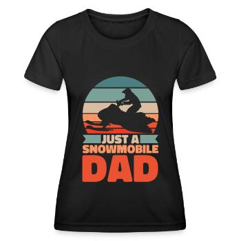 Schneemobil Motorschlitten Vater - Frauen Funktions-T-Shirt - Schwarz - Vorne - AI Model Female 172 light (172cm)