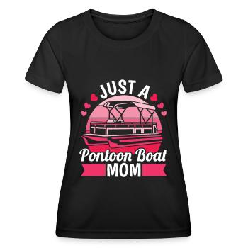 Pontonboot Juste Un Ponton Boat Mom - T-shirt sport Femme - noir - Devant - AI Model Female 172 light (172cm)
