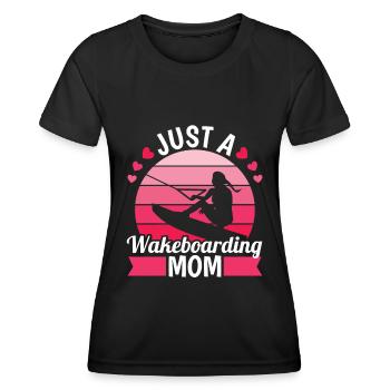 Wakeboard Wakeboarder Juste une maman wakeboard - T-shirt sport Femme - noir - Devant - AI Model Female 172 light (172cm)