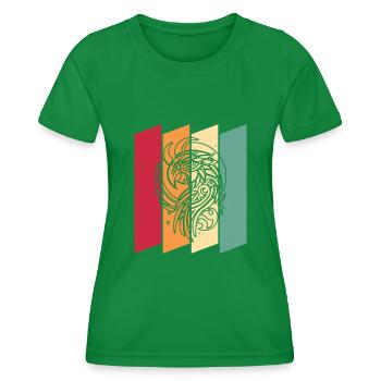 Phases de lune Parrot - T-shirt sport Femme - vert - Devant - AI Model Female 172 dark (172cm)