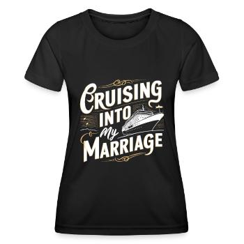 Kreuzfahrt Verheiratet - Frauen Funktions-T-Shirt - Schwarz - Vorne - AI Model Female 172 light (172cm)
