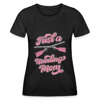Hunting Hunter Hunting Just A Hunting Mom - Women's Functional T-Shirt - black - Front - AI Model Female 172 light (172cm)