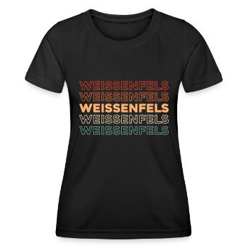 Ville allemande de Weißenfels, Saxe-Anhalt - T-shirt sport Femme - noir - Devant - AI Model Female 172 light (172cm)