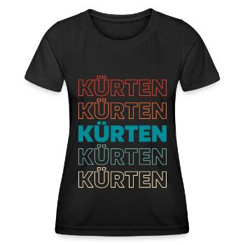 Deutsche Stadt Kürten Nordrheinwestfalen - Frauen Funktions-T-Shirt - Schwarz - Vorne - AI Model Female 172 light (172cm)