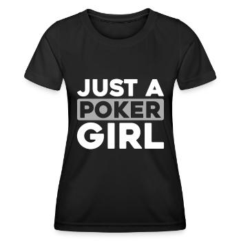 Poker juste une fille de poker - T-shirt sport Femme - noir - Devant - AI Model Female 172 light (172cm)