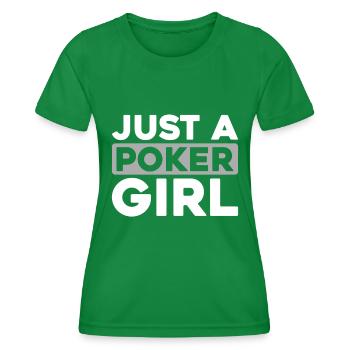 Poker juste une fille de poker - T-shirt sport Femme - vert - Devant - AI Model Female 172 dark (172cm)