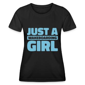 Wakeboard Wakeboarder Juste une fille de wakeboard - T-shirt sport Femme - noir - Devant - AI Model Female 172 light (172cm)