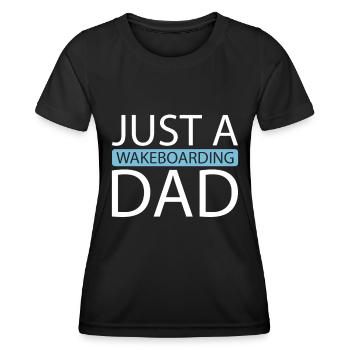Wakeboard Wakeboarder Juste un papa wakeboard - T-shirt sport Femme - noir - Devant - AI Model Female 172 light (172cm)