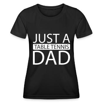 Tischtennis Pingpong Just A Table Tennis Dad - T-shirt sport Femme - noir - Devant - AI Model Female 172 light (172cm)