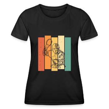 Table tennis Ping-pong Table tennis Ninja - T-shirt sport Femme - noir - Devant - AI Model Female 172 light (172cm)