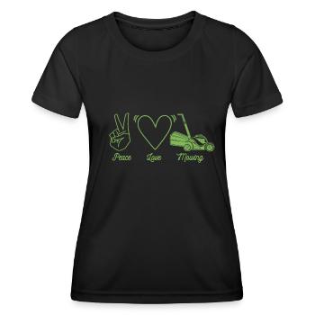 Lawn mower mowing - Women's Functional T-Shirt - black - Front - AI Model Female 172 light (172cm)