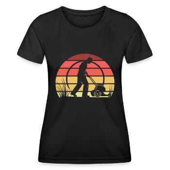 Lawn mower mowing - Women's Functional T-Shirt - black - Front - AI Model Female 172 light (172cm)
