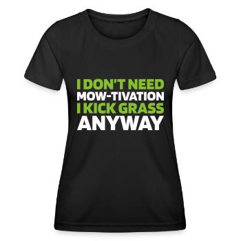 Lawn mower mowing - Women's Functional T-Shirt - black - Front - AI Model Female 172 light (172cm)