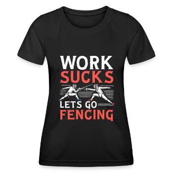 Escrimeurs d’escrime - T-shirt sport Femme - noir - Devant - AI Model Female 172 light (172cm)