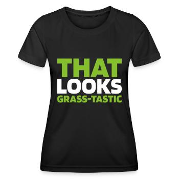 Lawn mower mowing - Women's Functional T-Shirt - black - Front - AI Model Female 172 light (172cm)