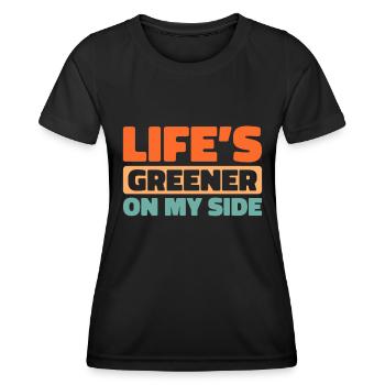 Lawn mower mowing - Women's Functional T-Shirt - black - Front - AI Model Female 172 light (172cm)