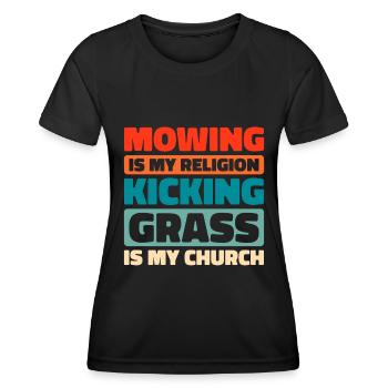 Lawn mower mowing - Women's Functional T-Shirt - black - Front - AI Model Female 172 light (172cm)