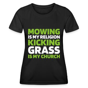 Lawn mower mowing - Women's Functional T-Shirt - black - Front - AI Model Female 172 light (172cm)