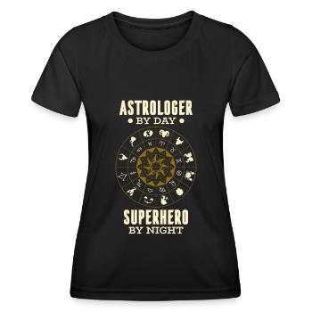 Astrologie Astrologe - Frauen Funktions-T-Shirt - Schwarz - Vorne - AI Model Female 172 light (172cm)