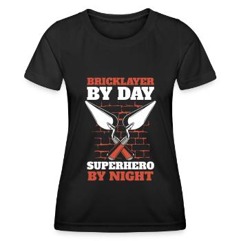 Maçon - T-shirt sport Femme - noir - Devant - AI Model Female 172 light (172cm)