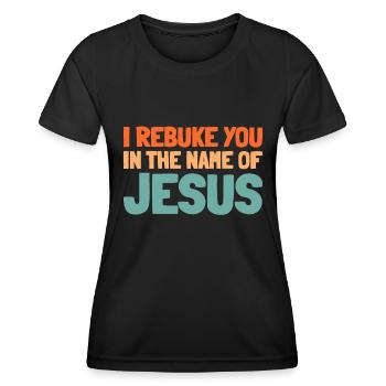 Christ Christentum - Frauen Funktions-T-Shirt - Schwarz - Vorne - AI Model Female 172 light (172cm)
