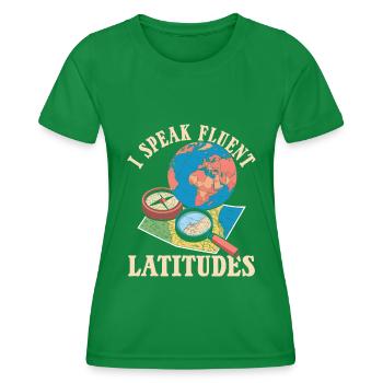 Geography Geographer - Women's Functional T-Shirt - kelly green - Front - AI Model Female 172 dark (172cm)