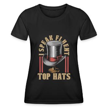 Chapelier - T-shirt sport Femme - noir - Devant - AI Model Female 172 light (172cm)