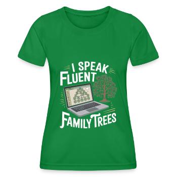 Généalogiste - T-shirt sport Femme - vert - Devant - AI Model Female 172 dark (172cm)