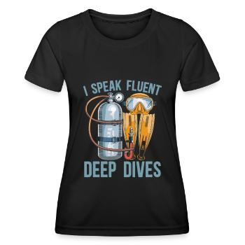 Plongeur professionnel - T-shirt sport Femme - noir - Devant - AI Model Female 172 light (172cm)