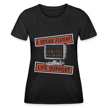 Intensive care nurse - Women's Functional T-Shirt - black - Front - AI Model Female 172 light (172cm)