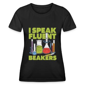 Assistant de laboratoire chimique - T-shirt sport Femme - noir - Devant - AI Model Female 172 light (172cm)