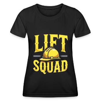 Installateur d’ascenseur Kader - T-shirt sport Femme - noir - Devant - AI Model Female 172 light (172cm)