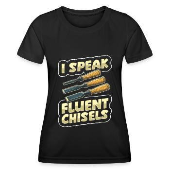 Graveur - T-shirt sport Femme - noir - Devant - AI Model Female 172 light (172cm)