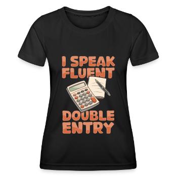 Accountant - Women's Functional T-Shirt - black - Front - AI Model Female 172 light (172cm)