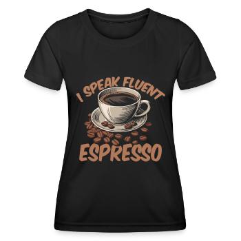Barista - Frauen Funktions-T-Shirt - Schwarz - Vorne - AI Model Female 172 light (172cm)