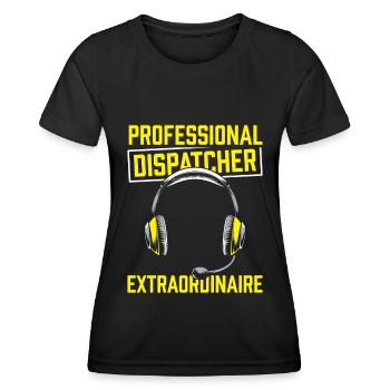Centre d’opérations du centre de contrôle des appels d’urgence - T-shirt sport Femme - noir - Devant - AI Model Female 172 light (172cm)