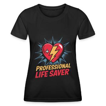 Intensive care nurse - Women's Functional T-Shirt - black - Front - AI Model Female 172 light (172cm)