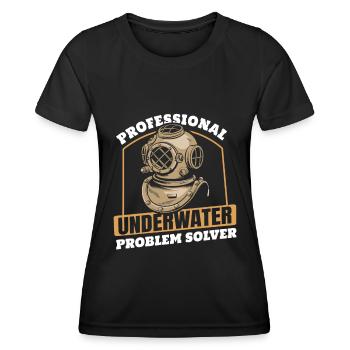 Plongeur professionnel - T-shirt sport Femme - noir - Devant - AI Model Female 172 light (172cm)