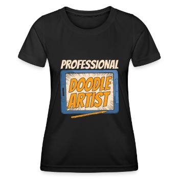 Dessinateur - T-shirt sport Femme - noir - Devant - AI Model Female 172 light (172cm)