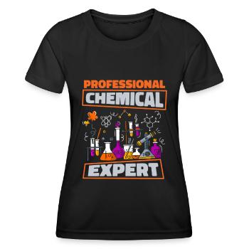 Assistant de laboratoire chimique - T-shirt sport Femme - noir - Devant - AI Model Female 172 light (172cm)