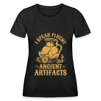 Conservateur - T-shirt sport Femme - noir - Devant - AI Model Female 172 light (172cm)