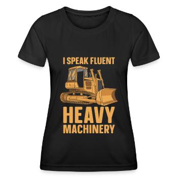 Bulldozer Planierraupe - T-shirt sport Femme - noir - Devant - AI Model Female 172 light (172cm)