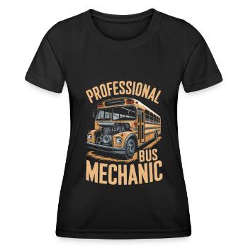Mécanicien d’autobus - T-shirt sport Femme - noir - Devant - AI Model Female 172 light (172cm)