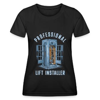 Elevator Installer - Women's Functional T-Shirt - black - Front - AI Model Female 172 light (172cm)