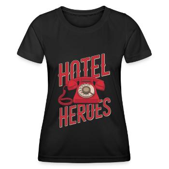 L’équipe de la direction de l’hôtel - T-shirt sport Femme - noir - Devant - AI Model Female 172 light (172cm)