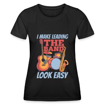 Directeur de l’orchestre - T-shirt sport Femme - noir - Devant - AI Model Female 172 light (172cm)