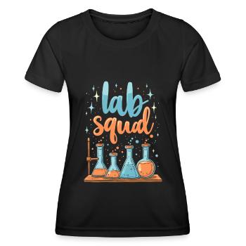 Assistant de laboratoire chimique Kader - T-shirt sport Femme - noir - Devant - AI Model Female 172 light (172cm)