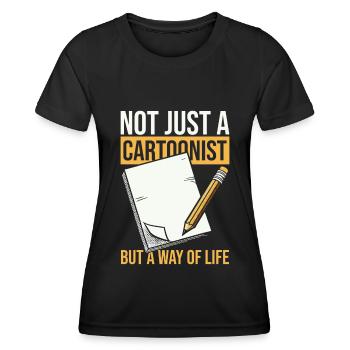 Dessinateur - T-shirt sport Femme - noir - Devant - AI Model Female 172 light (172cm)