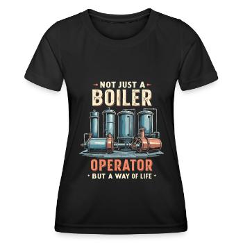 Opérateurs de chaudières - T-shirt sport Femme - noir - Devant - AI Model Female 172 light (172cm)