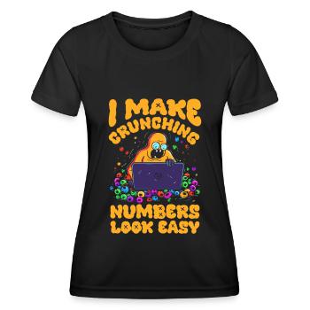 Analyste de données en science des données - T-shirt sport Femme - noir - Devant - AI Model Female 172 light (172cm)